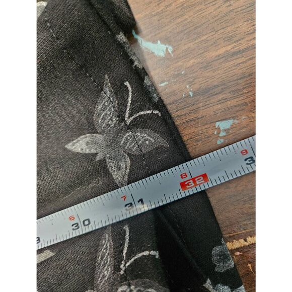 Sag Harbor Black Maxi Skirt Size Small Gray Floral - Picture 6 of 6